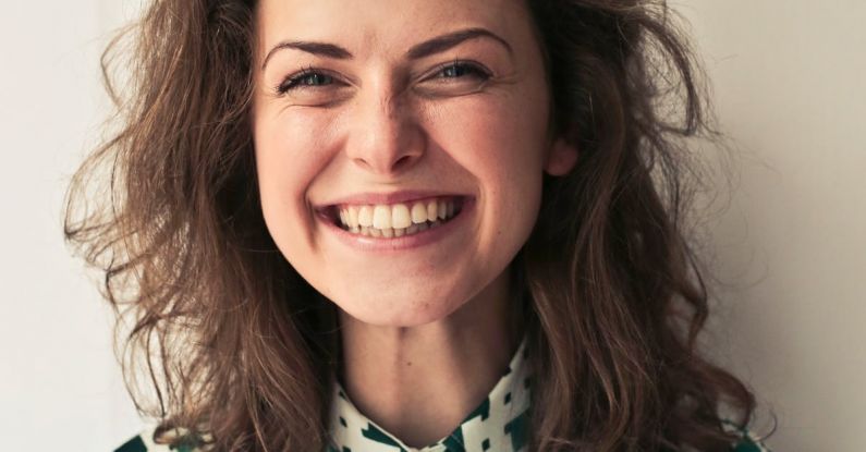 Happy Face - Woman In Collared Shirt