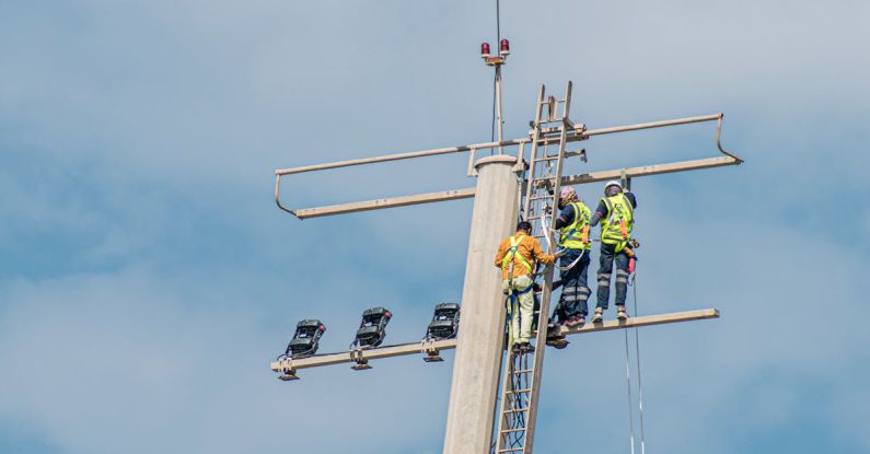 Career Ladder - Men at work