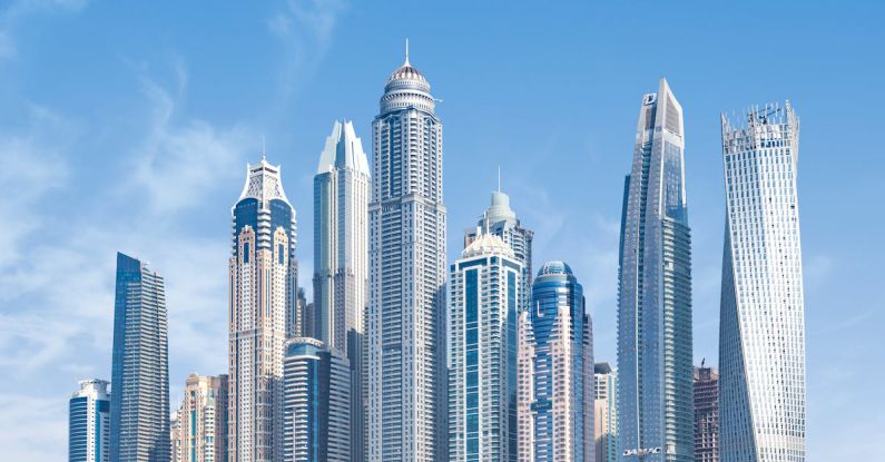 Futuristic Office - Concrete High-rise Buildings Under Blue Sky