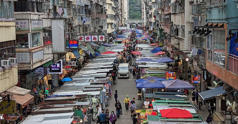 Market Bargaining - Vendors Stalls in a Street Market in Hong Kong